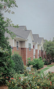 A two story apartment building