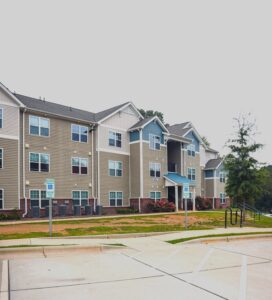 Three story apartment complex