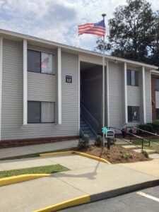 A two story apartment building