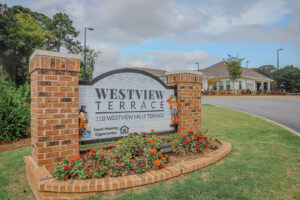 Westview Terrace apartment complex sign