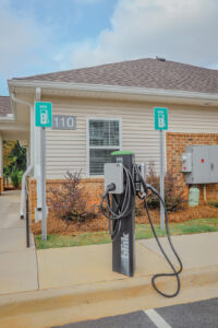 Electric car charging station