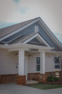 Apartment complex laundry room