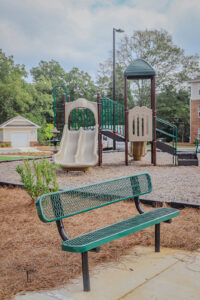 Playground and benches