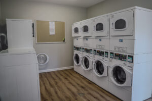 Apartment complex laundry room