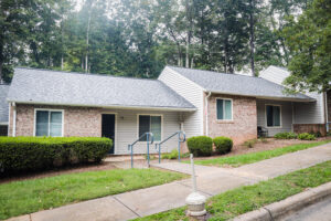 Single story townhouse apartment complex