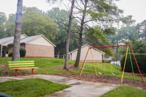 Swing set and bench