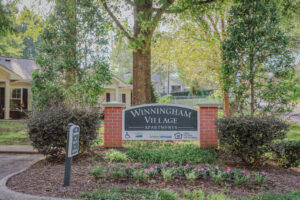 Winningham Village apartment complex sign