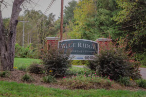 Blue Ridge apartment complex sign