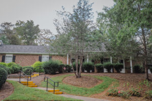 Apartment complex and landscaping