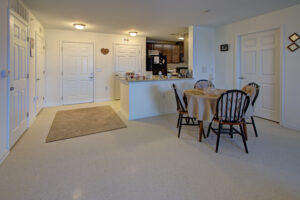 Kitchen and dining area in apartment unit