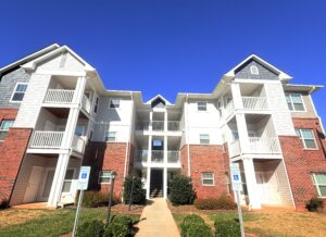 Three story apartment complex