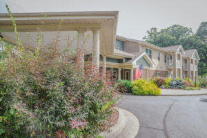 apartment complex front entrance