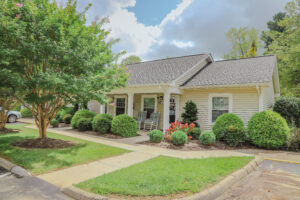 One story apartment complex with front porch