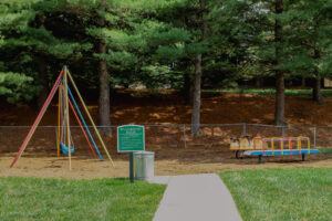 Playground with swings and other equipment