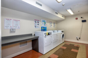 Communal laundry room