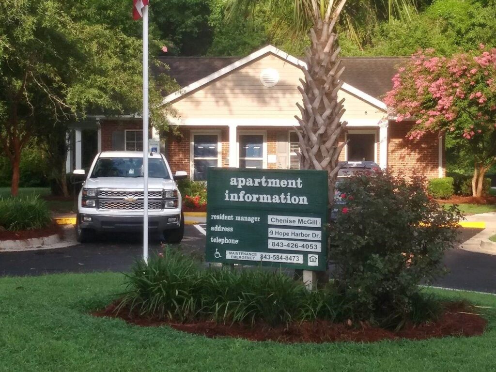 Apartment sign