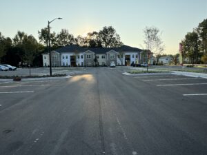 Apartment Complex and Parking Lot