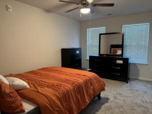 Bedroom with ceiling fan