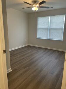 Bedroom with ceiling fan