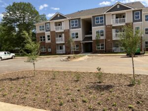 Apartment Complex with landscaping