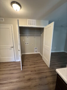Closet with washer/dryer hookup