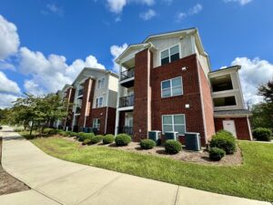 Three story apartment complex