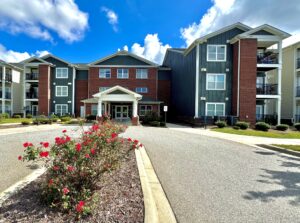 Three story apartment complex