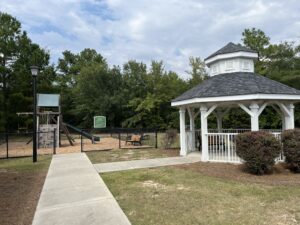 The white gazebo for an apartment community