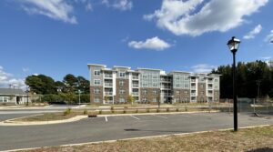 A four story apartment building