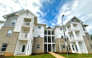 Three story apartment complex