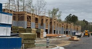 An apartment community that is under construction.