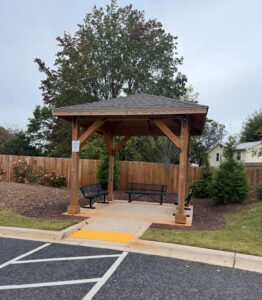An outdoor seating area